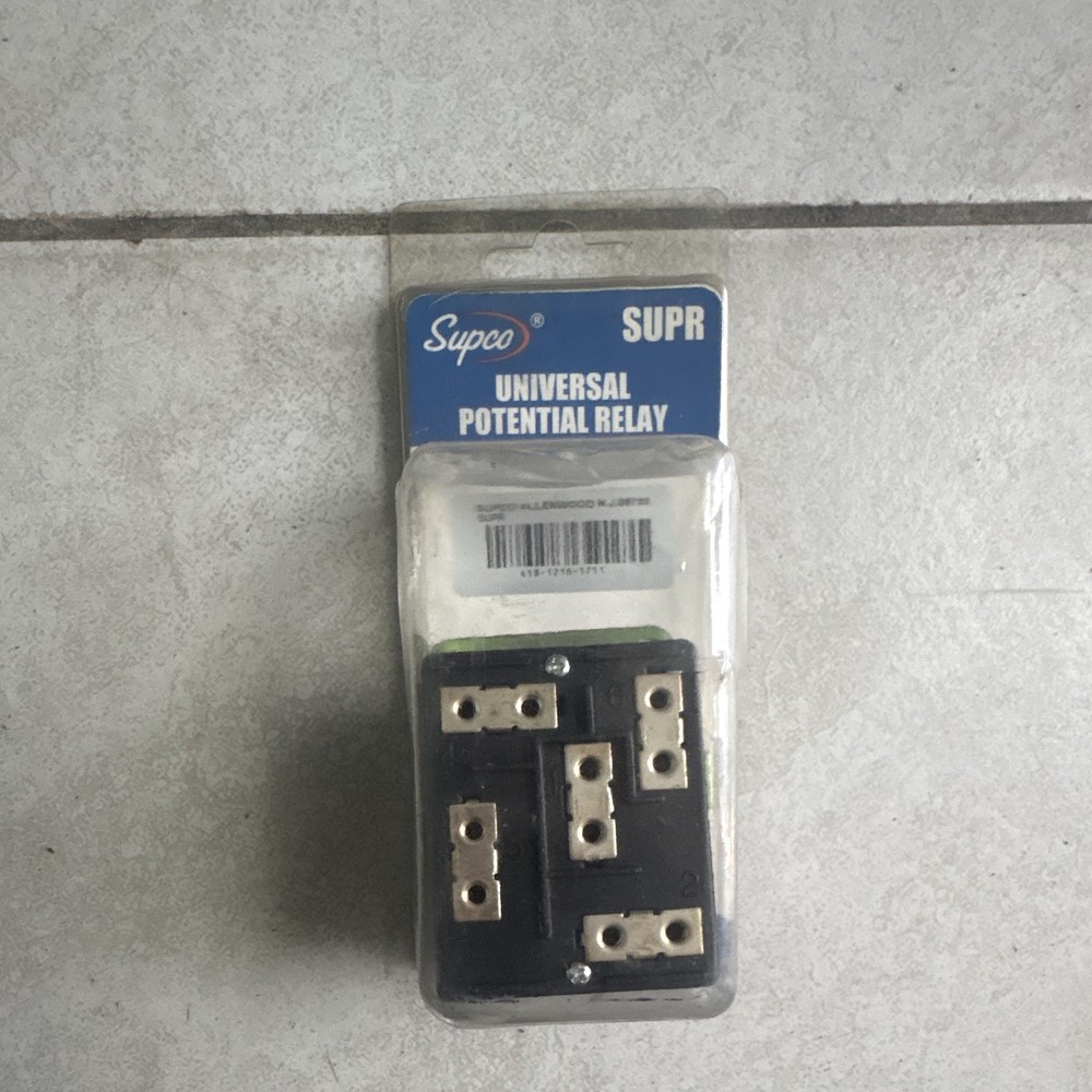 SUPCO SUPR Universal Potential Relay 110-120V AC 5-Pin SPDT Plug-In