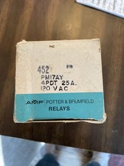 Potter & Brumfield 120VAC Electromechanical Relay PM17AY 4PDT 25A