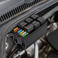 Nilight 12V Fuse Relay Box 6 Relays 6 Slots ATC ATO Blade Fuse Holder 4Pin 5Pin