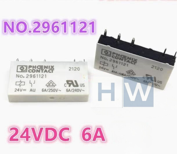 5Pcs NEW No.2961121 24V Phoenix Electromagnetic Relay 6A 250V