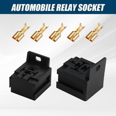 10PCS Heavy-Duty Relay Base Holders 12V/24V | 30A-80A Automotive Connectors