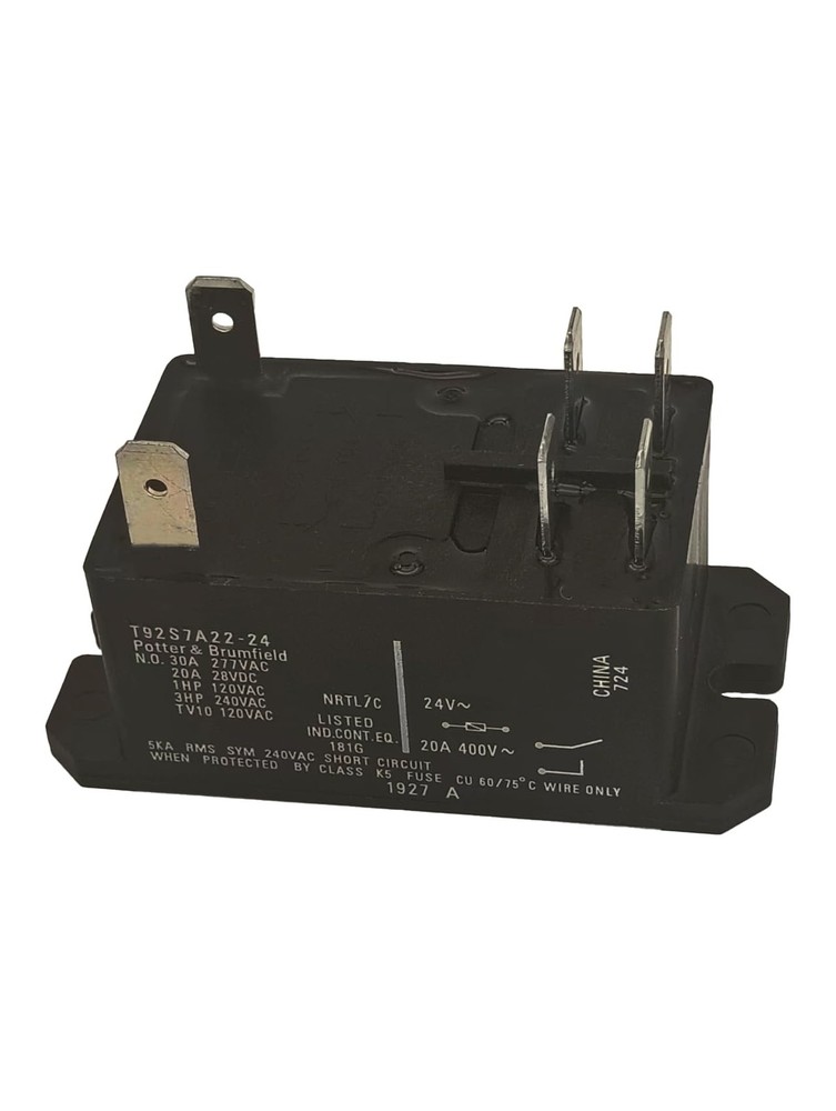 T92S7A22-24 DPST-NO Power Relay 24VAC, 30A