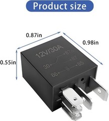 5 Pin 12V 30A Car Relay, Multi Purpose Waterproof Relaying Sta Size: 5 Pin/1PC