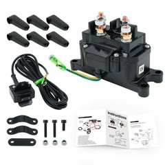 12V 250A Winch Solenoid Relay Contactor & Winch Rocker Thumb Switch Combo for…