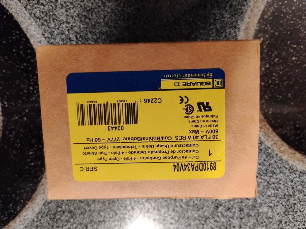 Square D By Schneider Electric 89100PA34V04 Series C 4Pole Open Type