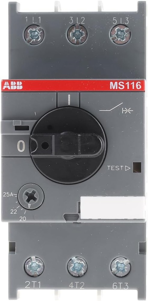 ABB, MS116-25, 3-Phase Manual Motor Starter 20.0-25.0A Range 1PCS New