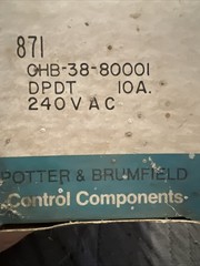 Potter and Brumfield OHB-38-80001 Control Switch
