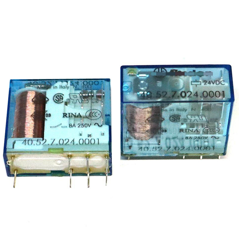 2Pcs TYPE 40.52s 40.52.7.024.0001 24VDC Intermediate Relay 8Pins 8A 250VAC