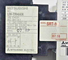 MITSHUBISHI ELECTRIC SRT-NN UN-TR4AN ON DELAY CONTACTOR RELAY SR-N4 100-110VAC
