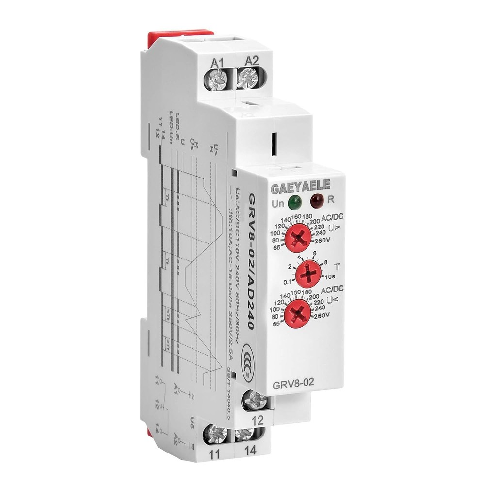 Voltage Protection Relay AC/DC 110V240V Overvoltage Undervoltage GRV802