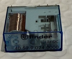 (5 Pc) Finder Type 40.52.9.024.0000 Relay 8Amp 5mm 2 Pole 250 Volt 24VDC 0.65W