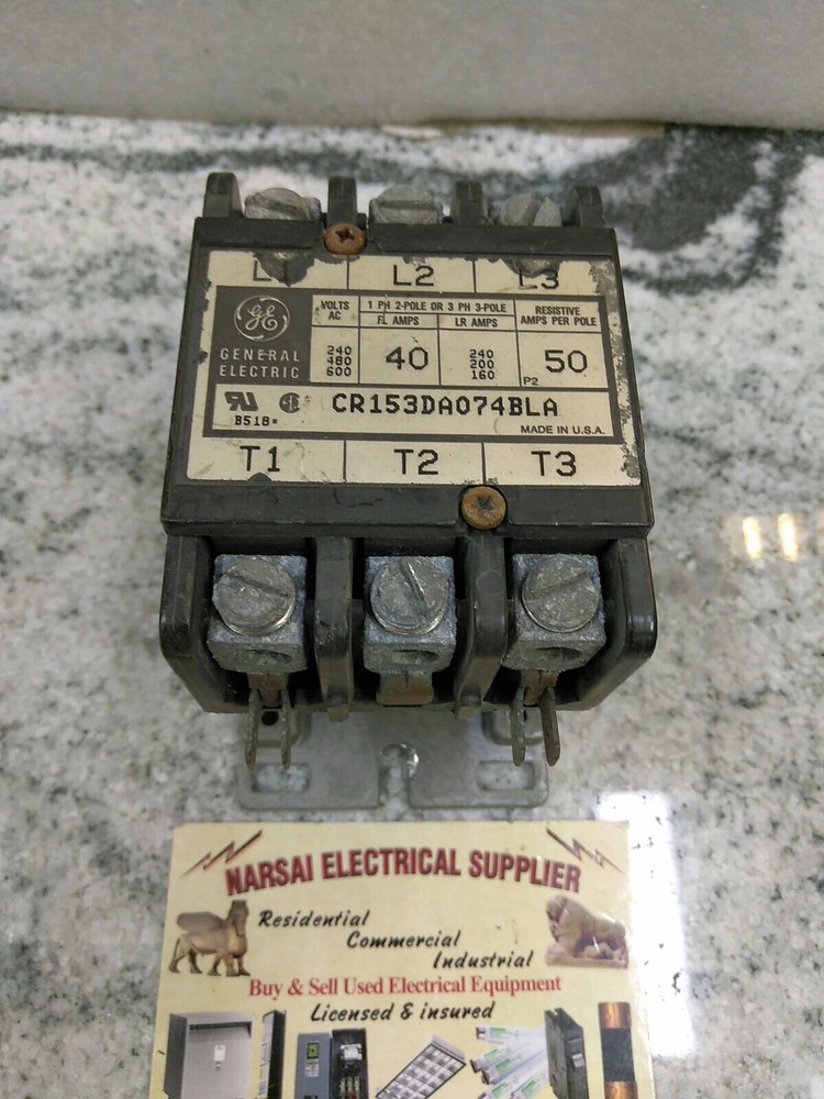 GE RELAY CR153DA074BLA, 40 AMP CONTACTOR 24 V COIL55-B31H (17BB3