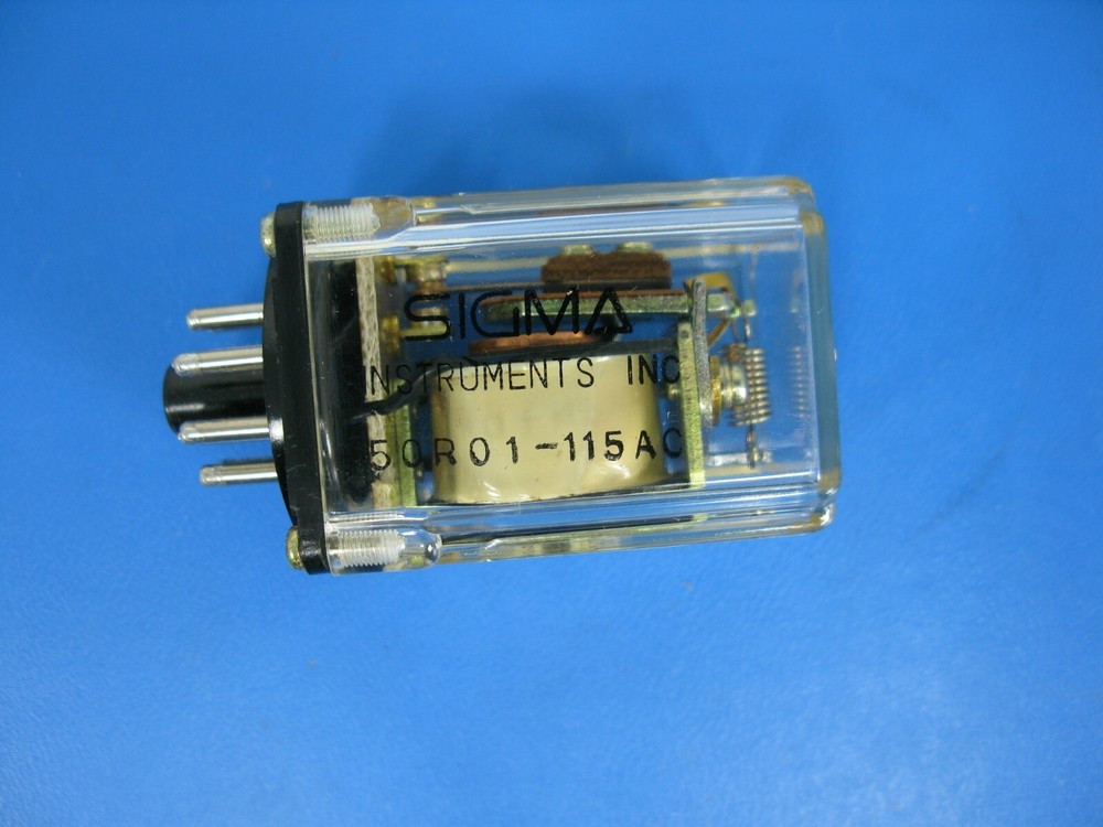 (1) SIGMA RELAY 50R01-115AC 8 PIN OCTAL SPDT RELAY 110VAC COIL 5A 28 VDC 120 VAC