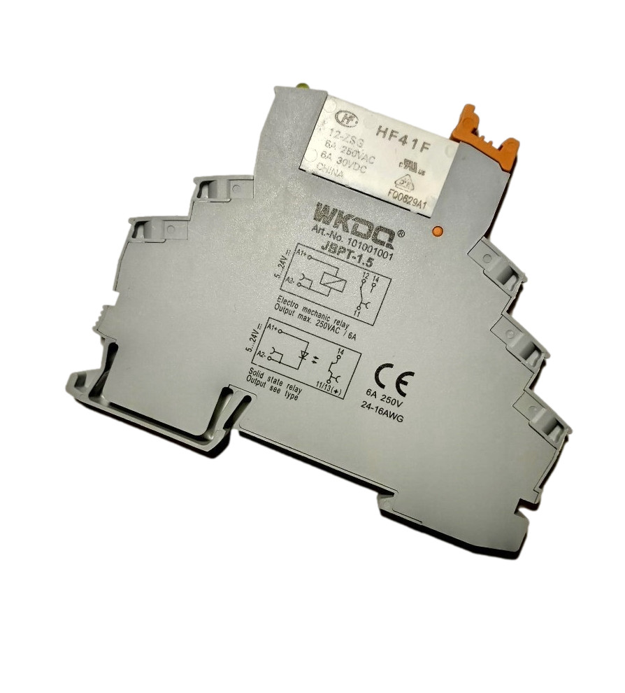 Relay 12 VDC w Socket, SPDT Single Pole Double Throw, 6.2mm Output up to 6A 250V