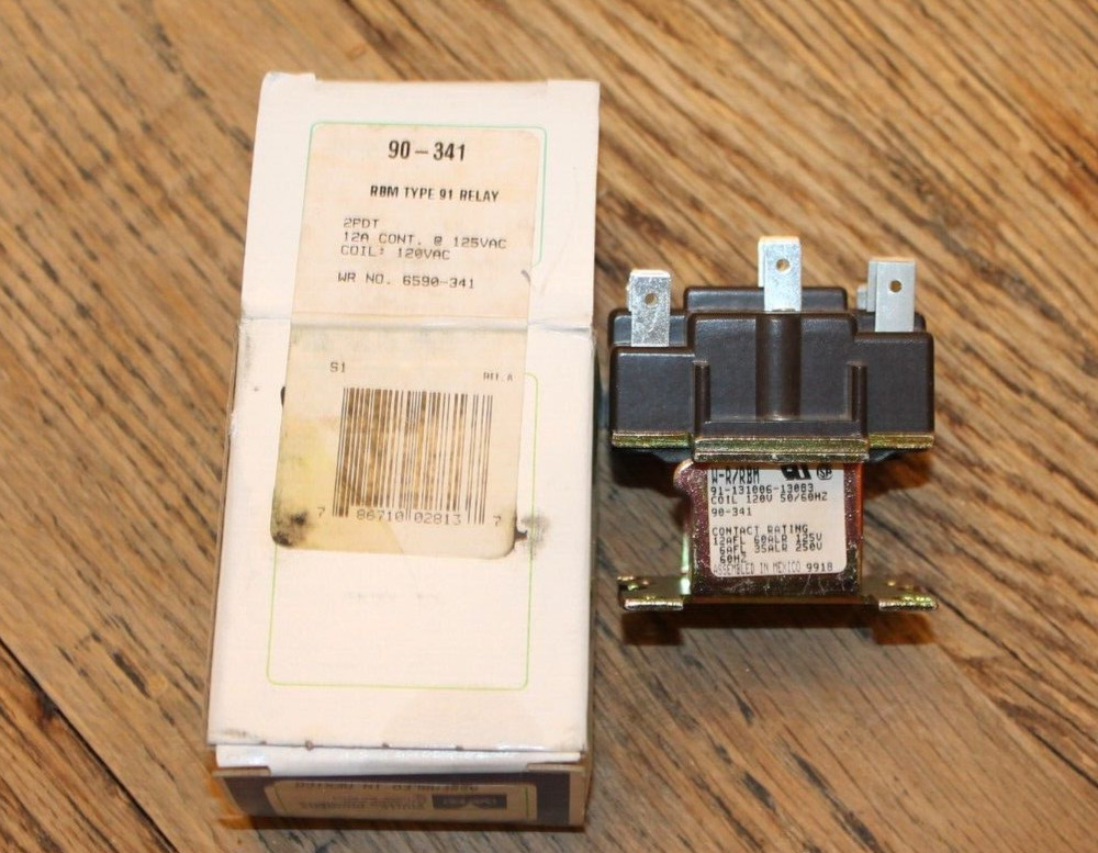 White-Rodgers 2 Pole Switching Relay 90-341 DPDT