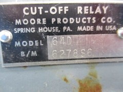 MOORE PRODUCTS CO 64D B/M6278S6 CUT-OFF RELAY NSNP