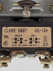 Square D 9050 A010D Pneumatic Timing Relay 600V Series A 120/110V Coil
