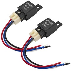 12V 40A Heavy Duty Automotive Relay with Pigtail Connector – Pack of 2