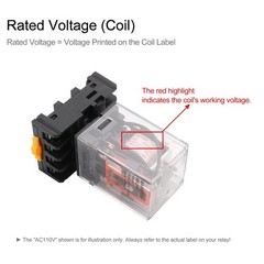 Power Relay MK2P-I 12VDC Coil DPDT 8 Pin with Plug-in Terminal Socket,for Aut…