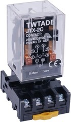 JTX-2C MK2P-I DPDT Power Relay Plug-in Terminal Socket Base DC 12 Size: DC 12V
