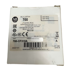 Allen-Bradley 700-CF310A Control Relay, Coil 220V 50Hz, 240V 60Hz, 3 N.O.-1 N.C.