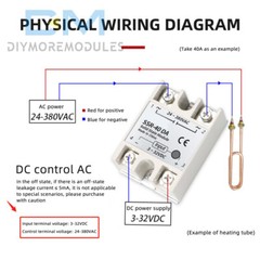 DC3-32V to AC24-380V 25A/40A/60A SSR-25DA 40DA 60DA Solid State Relay Module US