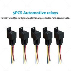 Car SPDT Automotive Relay 24V 40A 5 Pin With Harness Socket Suitable for Car
