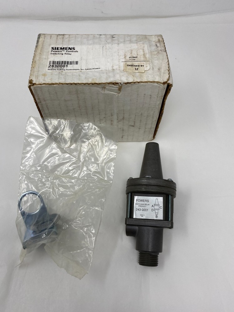 Siemens 243-0001 Pneumatic 3-Way Switching Relay 1/8″ NPT Thread Port 9PSI
