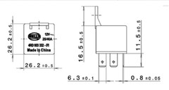 Hella – Mini ISO Relay SPDT 12V 40/20A – 5 Pin [P}