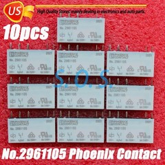 (Pack of 10) 24VDC 6A 250VAC 5-Pin For No.2961105 Phoenix Contact Power Relay