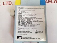 MTL Instruments MTL3013 2-channel Switch/Proximity Detector Relay 20 To 35V DC