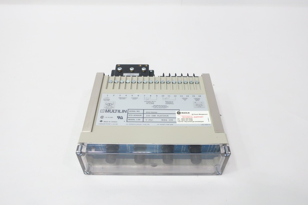 Ge 139-V-FLC Multilin Motor Protection Relay 100ohm Platimum Rtd 240v-ac