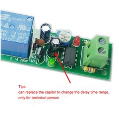 DC 5V 12V 24V Adjustable Time Delay Turn On Switch NE555 Timer Relay Module 10A