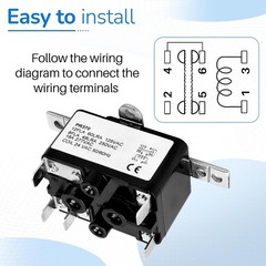 Electromechanical 24V AC Relay 12A SPST-NO SPST-NC SPDT For Fan HVAC
