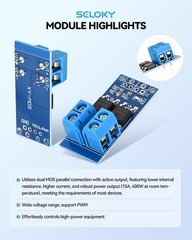6PCS Dual High-Power MOSFET Trigger Switch Drive Module 0-20KHz PWM Adjustment