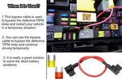 TIPM Bypass Cable, Fuse Holder Adapter,Repair Fuel Pump Relay Red