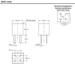 Relay G8VA-1A4T-R01 (Pack of 6) – 12DVC 20A 4Pins SPST Automotive Relay