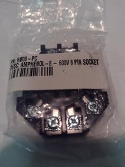 Relay Socket 8 Pin 10A 600V 15A 300V AMPHENOL RB08PC NEW OPEN STOCK