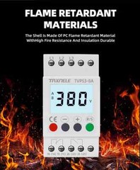 3 Phase Voltage Protector Relay Adjustable Over Under Monitoring Meter 380VAC