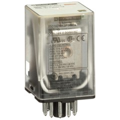 SCHNEIDER 8501KPR13P14V14 General Purpose Relay,24VAC, 10A, 11Pins 2DT11
