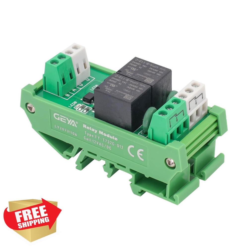 GAEYAELE 2 Channel Relay Module 12V
