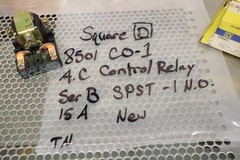 Square D 8501-CO-1 Ser B AC Control Relay 15A 277VAC5A 600VAC 120V 60Hz Coil NEW