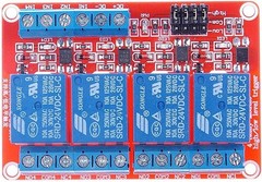 4 Channel 24V Relay Module with OPTO-Isolation Support High Low Trigger for P…
