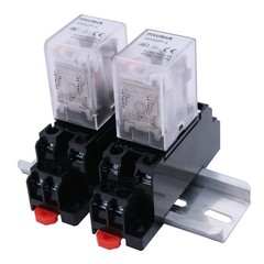 2pcs HH52P AC 24V Coil 8 Pin 5A DPDT LED Indicator Electromagnetic Power Rela…