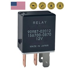 12V 4-Pin Relay Replaces 90084-98031; Denso 156700-0870 for Camry 1997-2004 C…