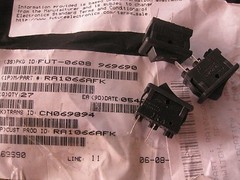 5x RA1066AFK Rocker Switches SPST BLK MATTE 10A