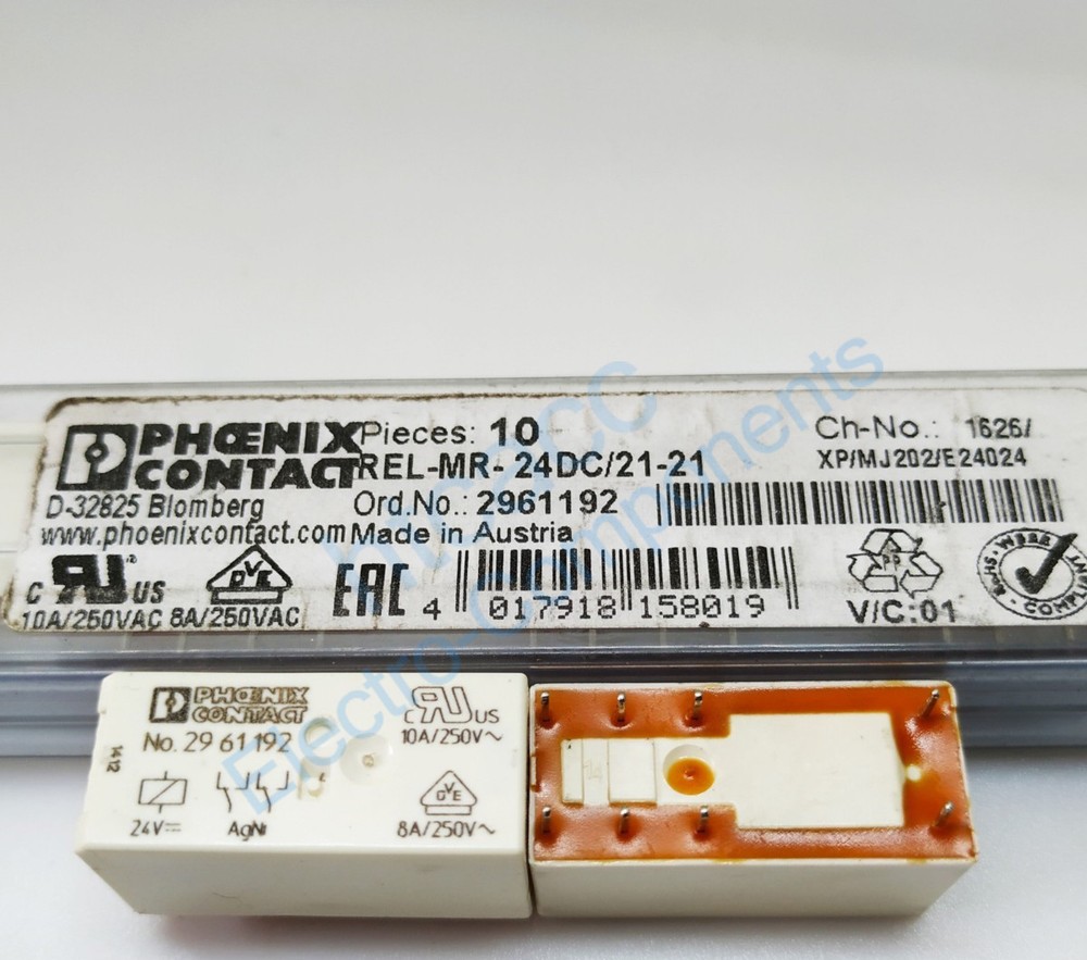 No.2961192 Phoenix Contact Power Relay 8Pins 8A 24VDC