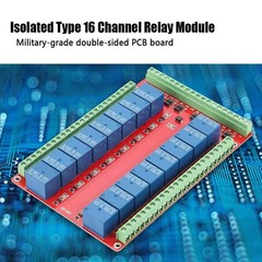 16 channel relay module interface card high/low level trigger DC 5/12 / 24VDC12V