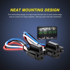 Heavy-Duty Complete 5 Relay Harness Kit – 30A Blade Fuses – 4-Pin SPST – 14 AWG