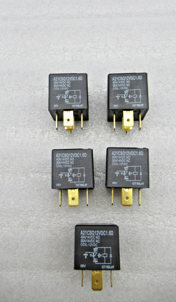 Lot of 5- CIT Relay A21CSQ12VDC1.6D Automotive Relay SPDT 40A 12V (Free Shipp)